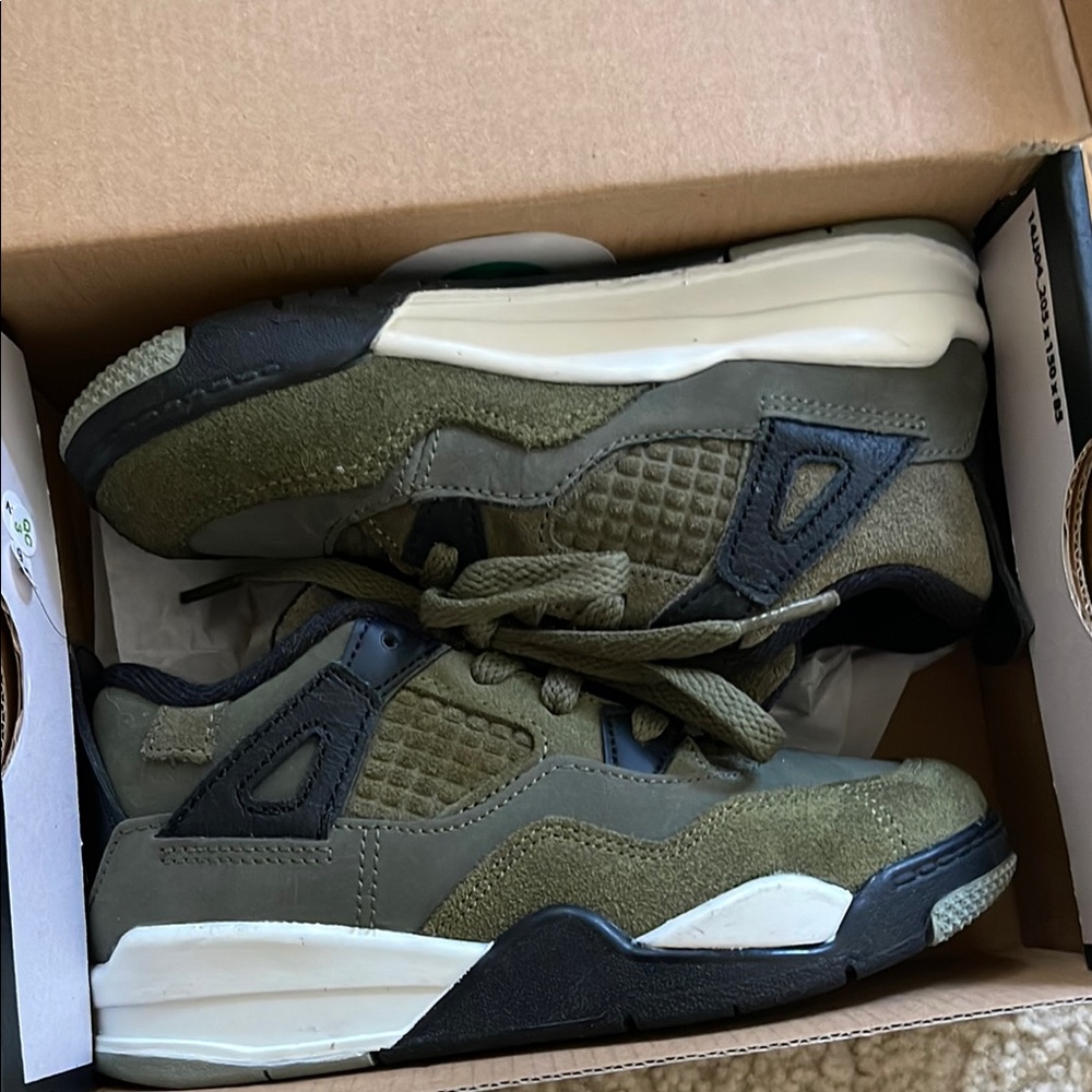Jordan Green and Black Sneakers